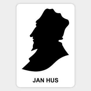 The Silhouette Christian reformer and preacher Jan Hus Magnet